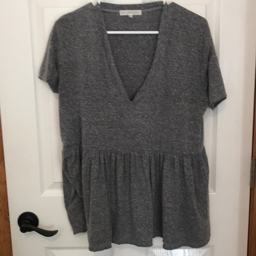 Truly Madly Deeply UO Grey Peplum t shirt